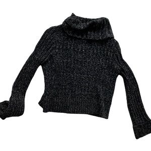 Free People Black Turtleneck Sweater {size: Small}